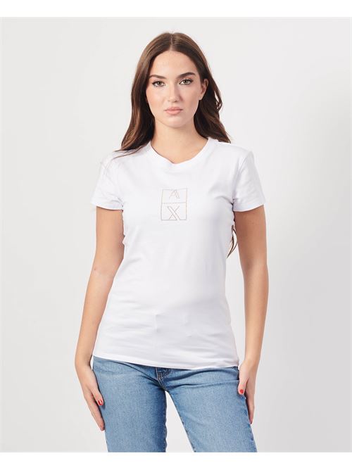 T-shirt Armani Exchange avec logo et applications ARMANI EXCHANGE | 6DYT35-YJCTZ1000